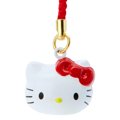 Sanrio Hello Kitty Face Shaped Bell Charm Strap Brass