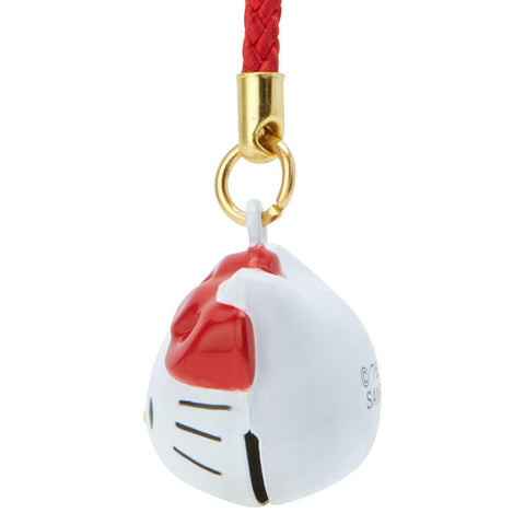 Sanrio Hello Kitty Face Shaped Bell Charm Strap Brass