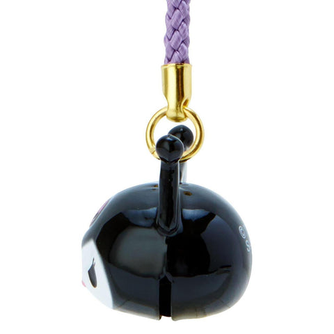 Sanrio Kuromi Face Shaped Bell Keychain Strap String Brass 341703