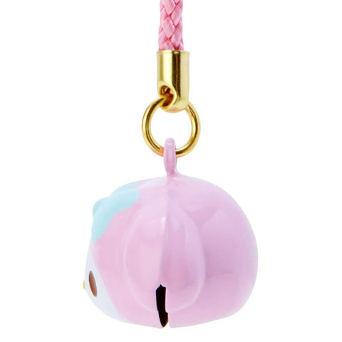 Sanrio My Melody Face Shaped Bell Charm Strap Cord Brass